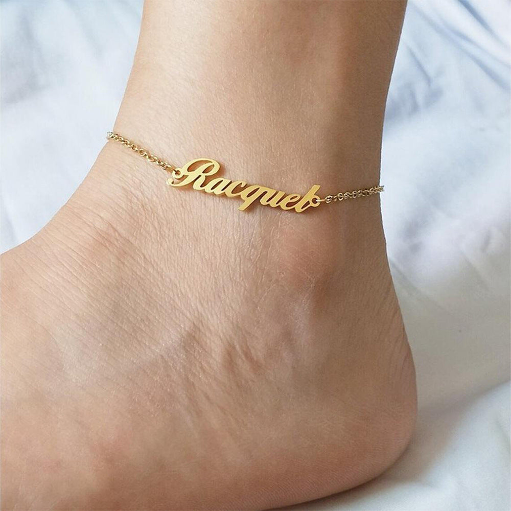 custom name anklet