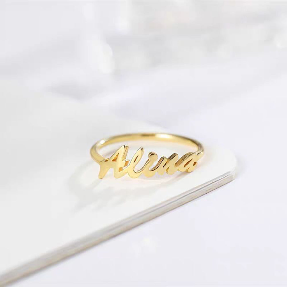 Custom name ring